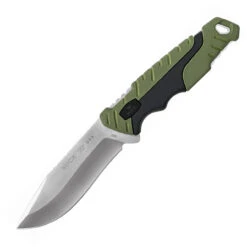 Buck Knives Buck Large Pursuit 656GRS, 420H Stainless Steel Drop Point Plain Blade, Green And Black GFN/Versaflex Handle