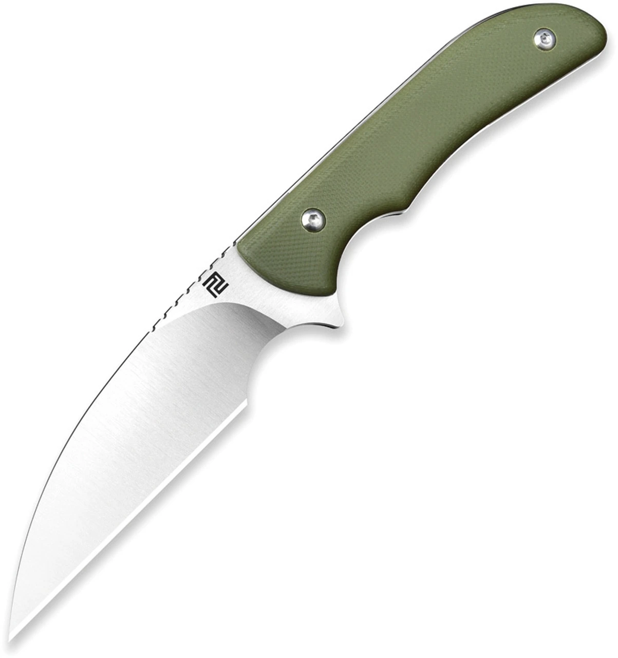 Artisan Cutlery Sea Snake Fixed Blade Knife 1842B-GN, 3.15" AR-RPM9 Satin Wharncliffe Blade, Green G-10 Handle