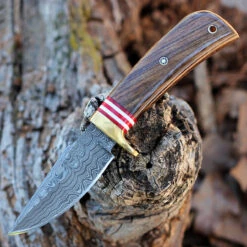 Damascus Blades - Brown Walnut (4" Damascus) DM-1287