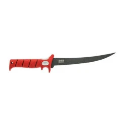 Bubba Tapered Flex 19TF, 9" Titanium Nitride Coated Blade, Red TPR Handle, Black Nylon Sheath