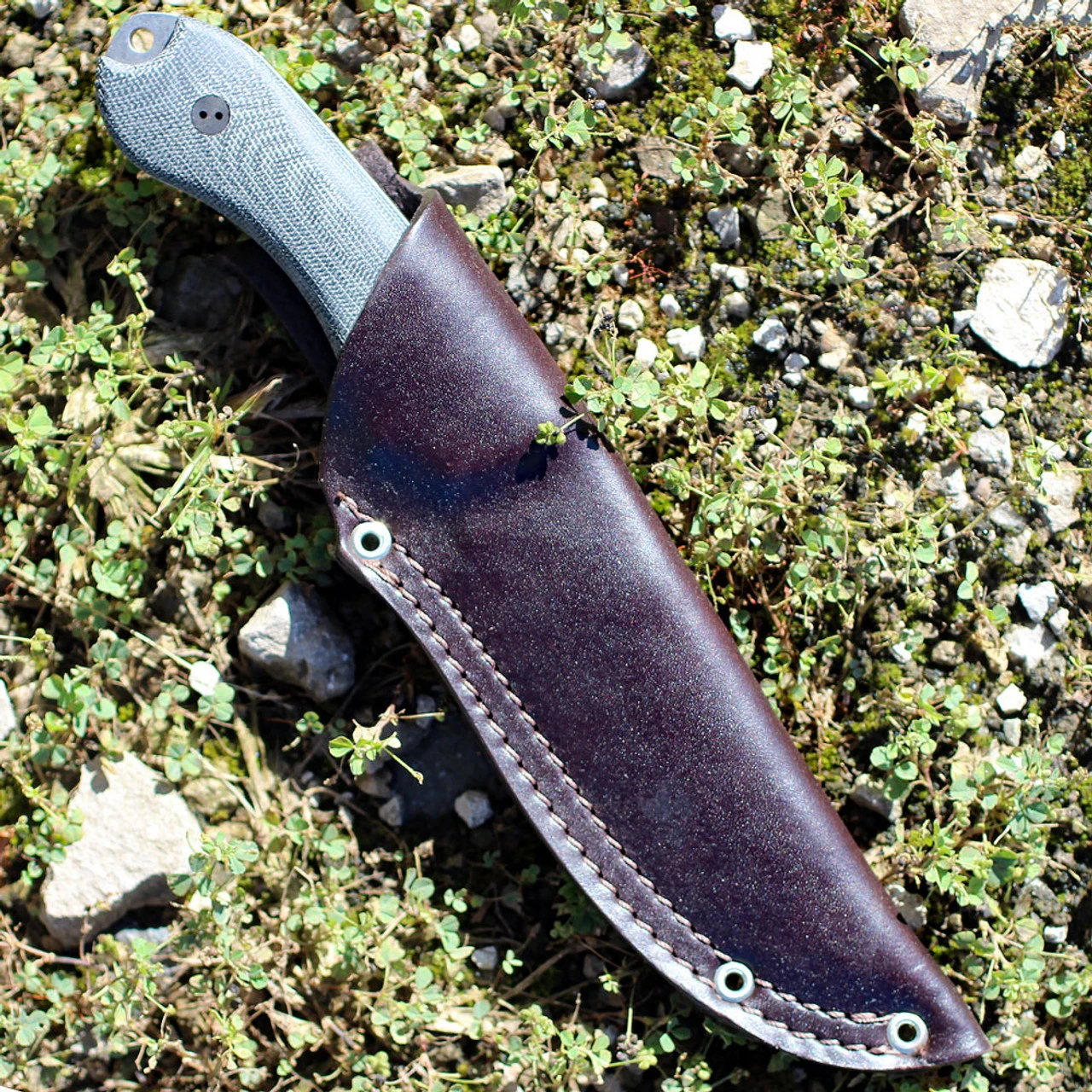 Bradford Guardian4 3D, 4.625" N690 Plain Blade, Black Micarta Handle - Image 3