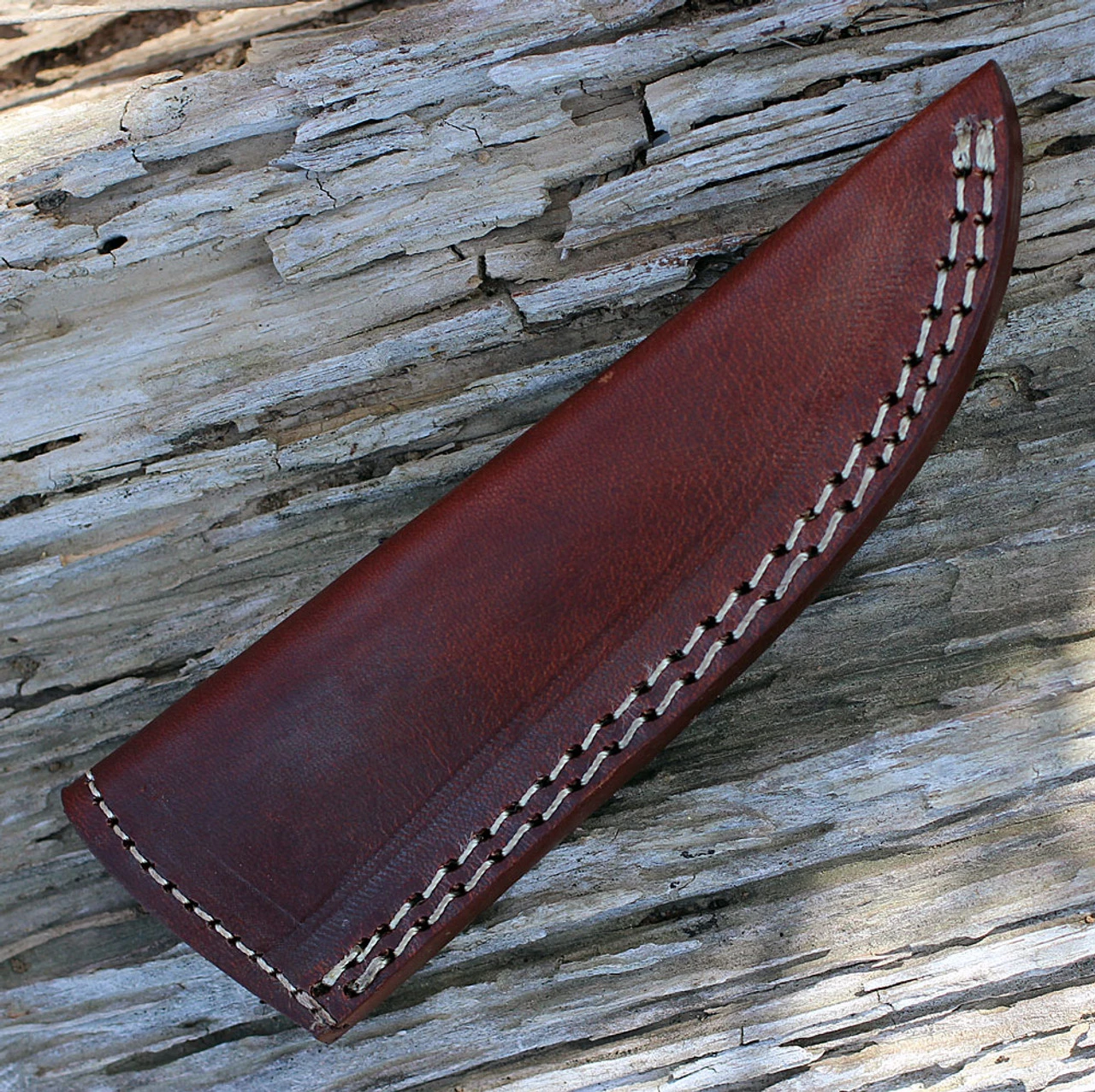 Damascus 1129 Small Skinner, 3" Damascus Plain Blade, Natural Bone Handle - Image 3