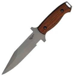 Bear Ops BC31003 Close Quarter Combat Fixed Blade, 6" 154CM SS Plain Blade Bead Finish, Cocobolo Wood Handle, Nylon Sheath