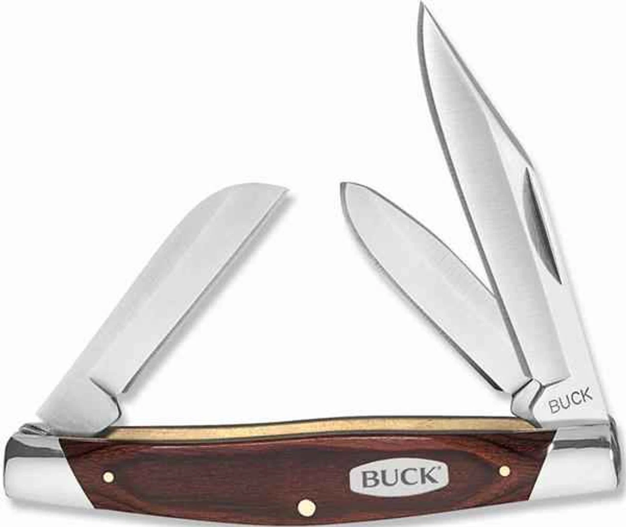 Buck Knives Buck 371BRS Stockman, 2.75" 420J2 Plain Blade, Woodgrain