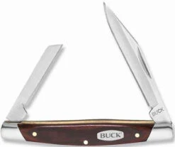 Buck Knives Buck 375BRS Deuce, 2" 420J2 Plain Blade, Woodgrain