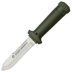 Aitor 16017 Jungle King III & Survival Kit, 4.25" SS Plain Blade, OD Green Poly Handle, OD Green Nylon Sheath