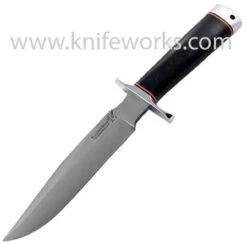 Blackjack Classic Blade Model 1-7 Black Micarta Handle, Leather Sheath