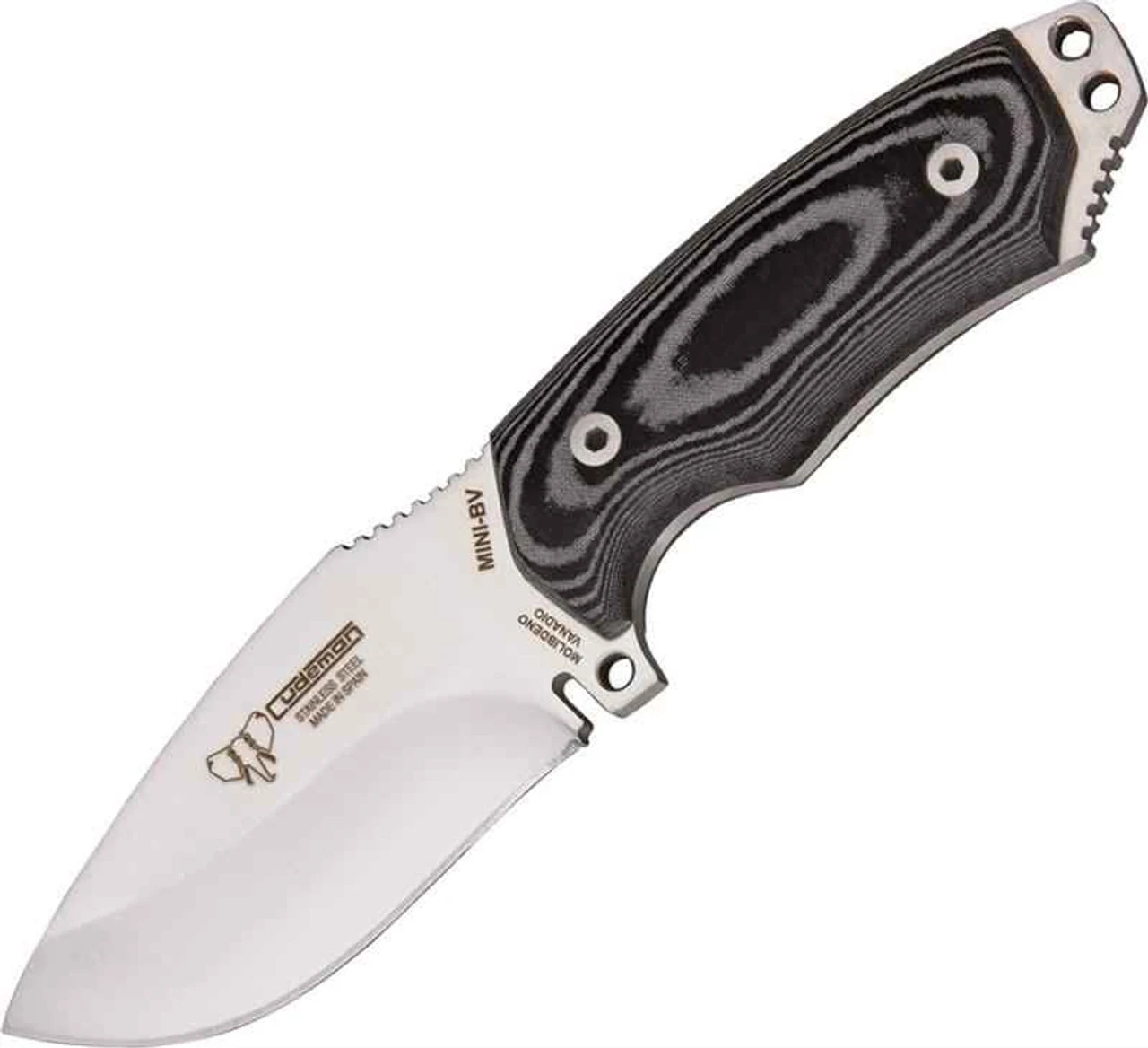 Cudeman Tactical Mini BV Knife, Vanadium Molybdenum, Black Micarta Handle