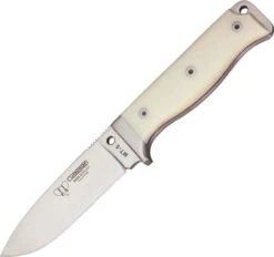 Cudeman MT5 Survival Knife, N695 Bohler Steel, White Micarta Handle